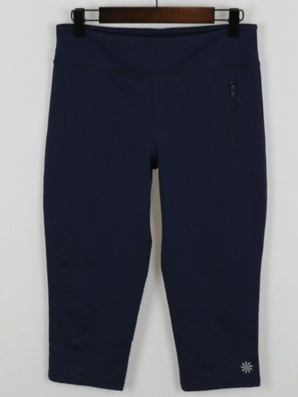 Athleta Women's Small Dark Blue Mid Rise Capri Activewear Leggings